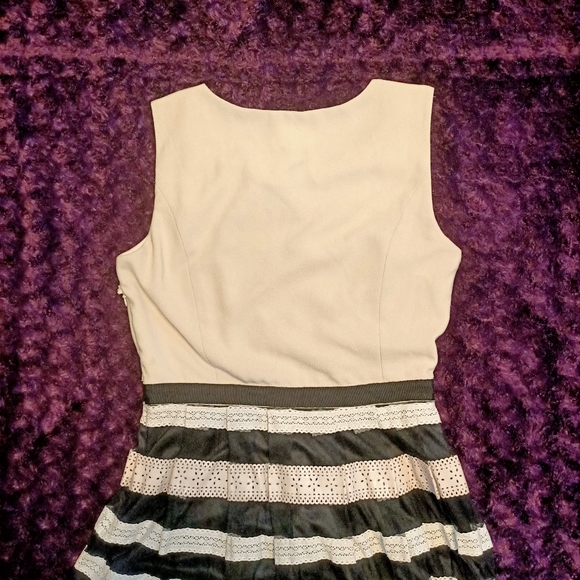 Contony Black Label Lace & Sequin Cocktail Dress in Black and Cream Sz10 VGC - Picture 3 of 7